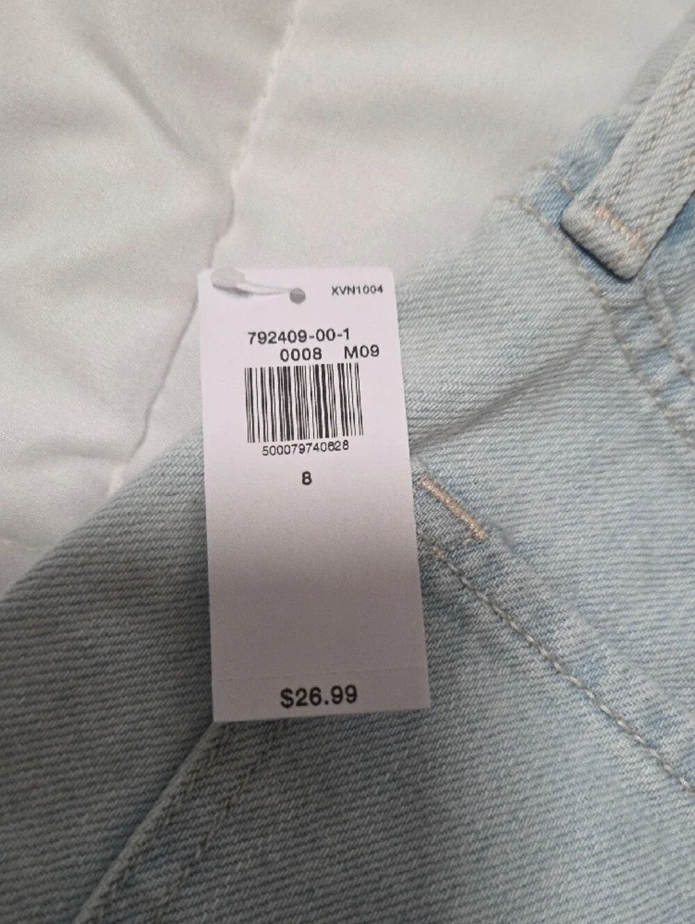 Old Navy Pale Blue High-Rise Slouchy Straight Denim Shorts